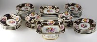 Lot 44 - An English porcelain dessert service, circa...