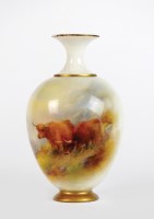 Lot 64 - A Royal Worcester vase, circa 1915, shape H302,...