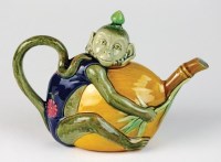 Lot 97 - A Minton majolica teapot and cover, shape...