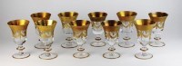 Lot 101 - A set of ten Italian wine goblets, with...
