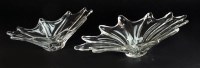 Lot 107 - A French Daum free form clear art glass vase,...