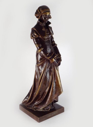 Lot 119 - A French bronze figure of a maiden, entitled...