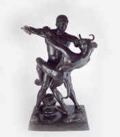 Lot 120 - A French 19th century bronze figure group...