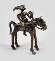 Lot 125 - Three African brass gold weights 20th century,...