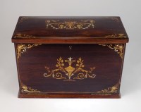 Lot 126 - A late 19th century rosewood marquetry and...