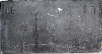 Lot 127 - A Charles I rectangular iron fire back, dated...