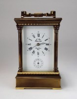 Lot 161 - A 20th century French repeating carriage clock,...