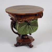 Lot 169 - A William IV rosewood work table the circular...