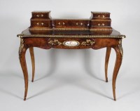 Lot 172 - A 19th century French figured walnut bureau...