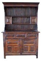 Lot 196 - An 18th century oak high dresser, North Wales,...