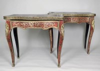 Lot 208 - A pair of 19th century ebonised and Boulle...