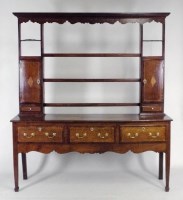 Lot 229 - A George III oak crossbanded mahogany...