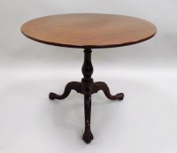 Lot 238 - A George III and later mahogany tilt top...