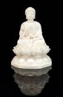 Lot 113 - A Chinese blanc de chine figure of Buddha,...
