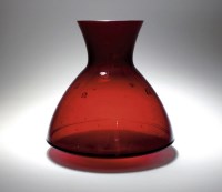 Lot 153 - A Chinese glass vase, 20th century, the ruby...