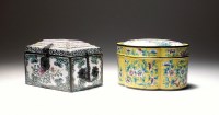 Lot 157 - Two Chinese Canton enamel boxes, 19th century,...