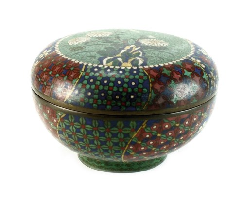 Lot 159 - A Chinese cloisonne pot and cover, 19th/20th...