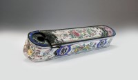 Lot 163 - A Chinese enamel pen box, 18th/19th century,...