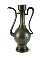 Lot 164 - A Chinese pewter ewer, 19th century, of...