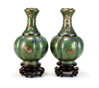 Lot 169 - A pair of Chinese cloisonne vases, Republic,...