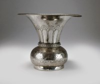 Lot 173 - A Chinese silver spittoon, probably Canton...