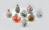 Lot 179 - Eight various Chinese snuff bottles, 19th/20th...