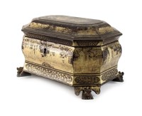 Lot 190 - A Chinese lacquer tea caddy, 18th century, of...