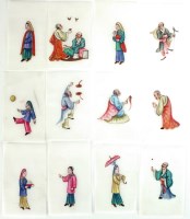 Lot 204 - Collection of Chinese pith paper miniatures,...