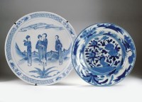 Lot 226 - A Japanese Arita blue and white charger,...
