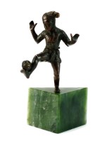 Lot 265 - A Thai bronze figure of a footballer,...