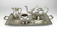 Lot 280 - An Indian silver tea service, Tarachund...