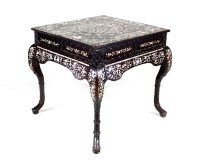 Lot 286 - A Chinese inlaid hardwood occasional table,...