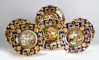 Lot 55 - A set of six Ridgway porcelain dessert plates,...
