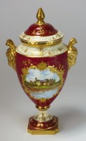 Lot 78 - A Coalport limited edition Ramshead vase and...