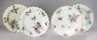 Lot 81 - Four 18th century Worcester porcelain plates,...