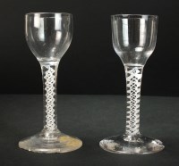 Lot 101 - A pair of 18th century cordial glasses with...