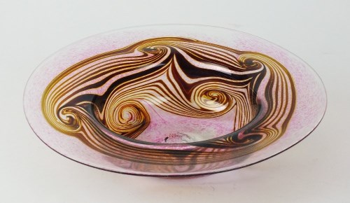 Lot 113 - A George Elliott studio glass bowl (1933-1998),...