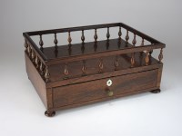 Lot 120 - A mid 19th century rosewood desk stand, of...