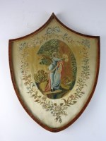 Lot 132 - A pair of early 19th century shield shaped...