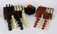 Lot 133 - A 19th century ivory and ebonised chess set,...