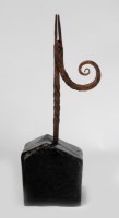 Lot 142 - An 18th century wrought iron rush light with...