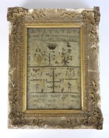 Lot 161 - A George III sampler the work of Elizabeth...