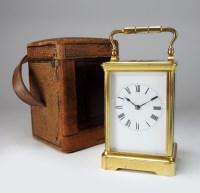 Lot 164 - A late 19th century French carriage clock, the...