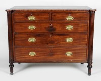 Lot 182 - A Regency mahogany chest of two short over...