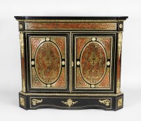 Lot 186 - A 19th century Boulle style ebonised side...