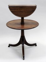 Lot 195 - A George IV mahogany drop-leaf two tier dumb...