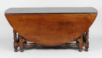 Lot 202 - A modern reproduction 17th century style oak...