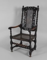 Lot 223 - A William and Mary walnut open armchair, the...