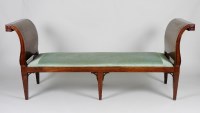 Lot 225 - A George III mahogany scroll end window seat...