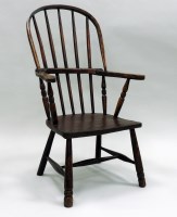 Lot 242 - A mid 19th century ash and elm primitive...